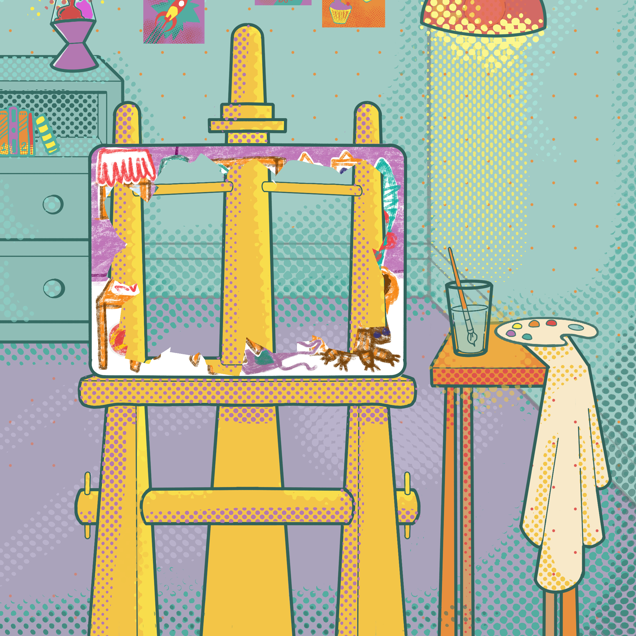 Game screenshot: Hue and Glue