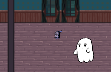 Cat in a room with a ghost