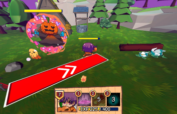 Gameplay 2 showing attack telegraphs
