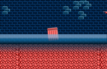 A box floating in water