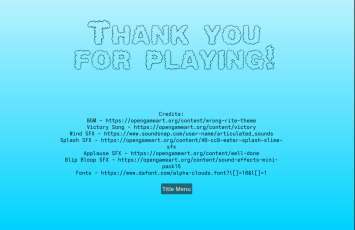 Ending scene with thank yous and references