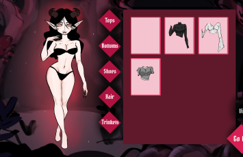 Showing the base model in the closet before dressing up.
