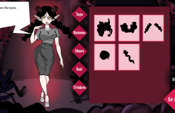 Showing the hair tab of the closet.