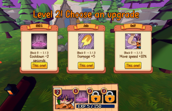 Gameplay 3 showing upgrades